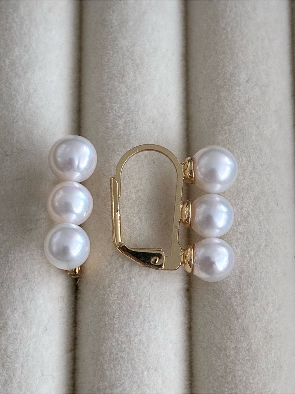 Freshwater Pearl Leverback Earrings | Gold Plated | Dainty Everyday Jewelry